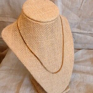 Vintage Gold Plated 3mm Herringbone Chain 20 1/4"